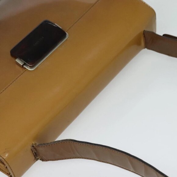 PRADA Shoulder Bag Enamel Beige Silver Auth - Picture 6 of 16